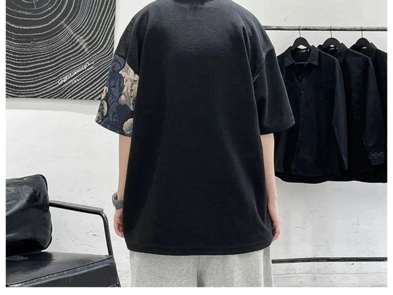 Skatercore Oversized shirt – Summer Short Sleeved Mens T Shirt Trend Loose And Versatile