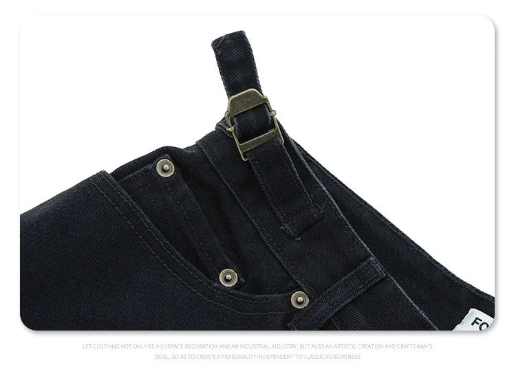 Washed and worn multi-pocket cargo jeans