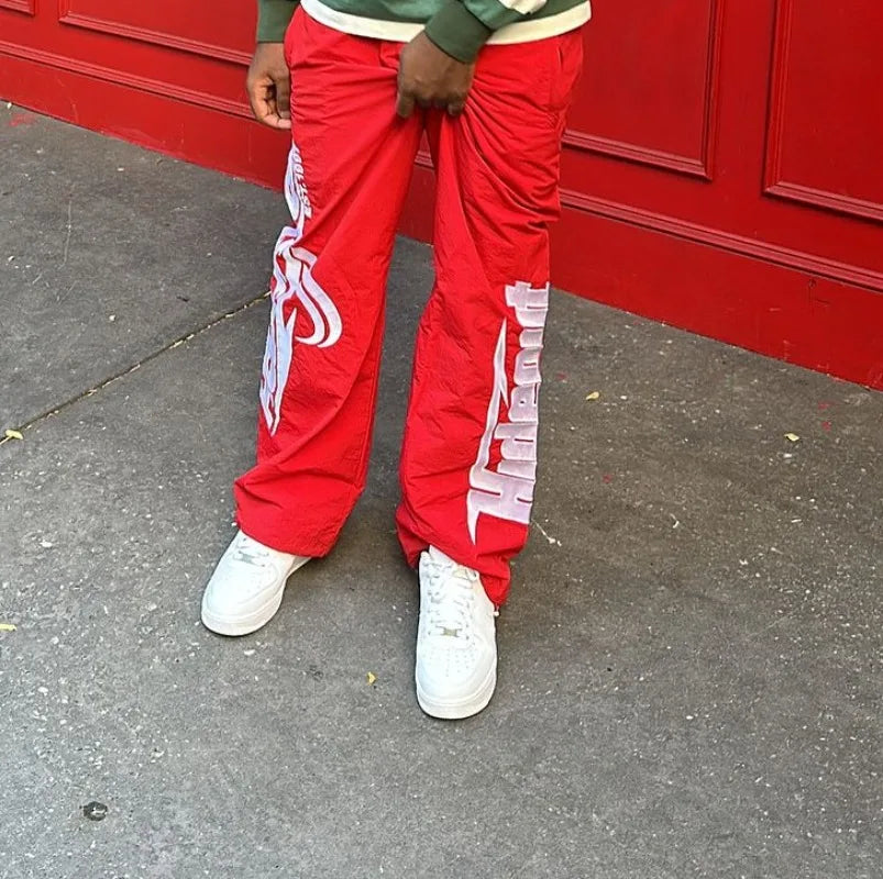 2024 european and american new fashion letter anime print oversized trousers men y2k harajuku retro hip hop rock casual pants unique default style 3709