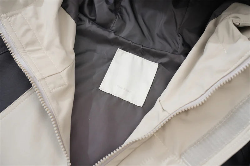 Undermycar 2023 Deconstructor Contrast Zipper Windbreaker Coat