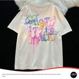Y2k Vintage t-shirt – Harajuku Butterfly Flower Childlike Painting T Shirts Studen