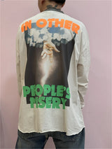 cyberpunk streetwear top featuring high street vintage retro a cheap holiday letter print fire hand thunder streetwear cotton long sleeve t shirt pullover