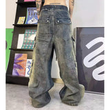 baggy jeans side pocket loose denim pants men luxury designer fashion harajuku streetwear baggy jeans trousers stacked flare jeans