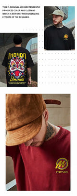 Glitchcore Angelcore design – Lion Dance Funny Graphic Men T Shirts Printed 2025 Summer Hi