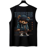 Harajuku Tribal flames – Gothic Punk Bear Print Tank Tops For Men Hip Hop Oversized S