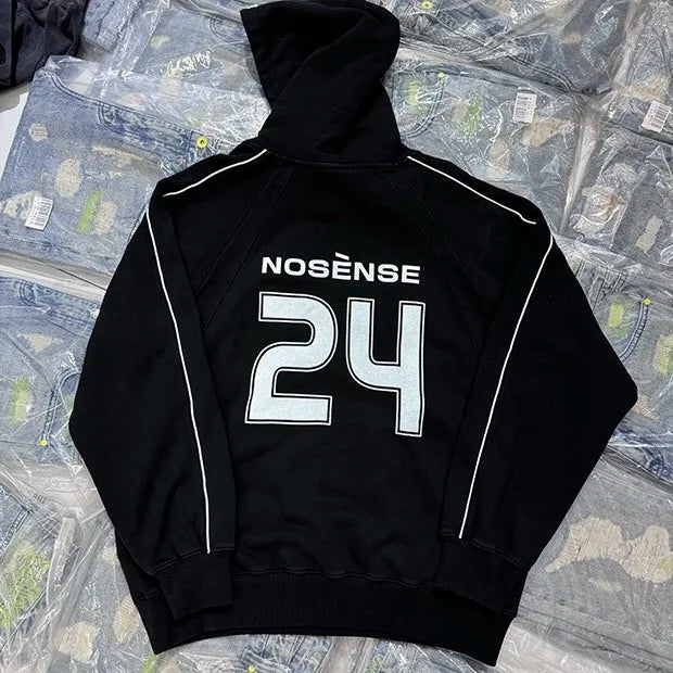 Oversized rapper hoodie with classic 90s design