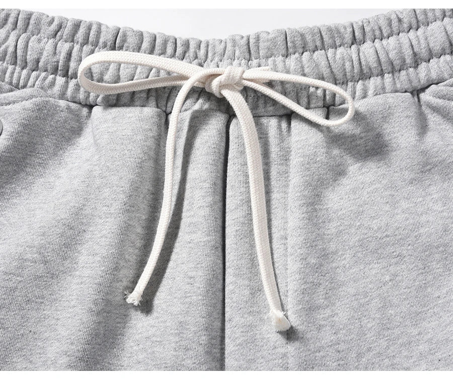american streetwear gray flared sweatpant men double knee patch micro flare overalls harajuku casual patchwork sweat pants black unique joggers style 2963
