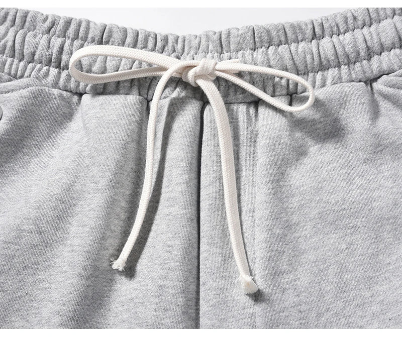american streetwear gray flared sweatpant men double knee patch micro flare overalls harajuku casual patchwork sweat pants black unique joggers style 2963
