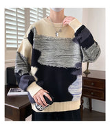 varsity graphic knit, unisex street look, trendy streetwear apparel for men and women