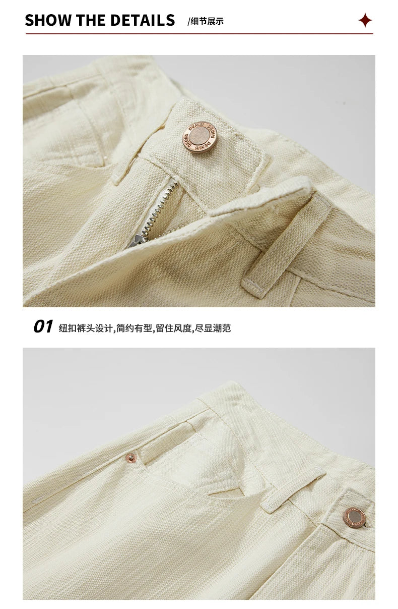 men classic fashion vintage casual loose plus size 28 42 straight white soft denim jeans pant cityboy jeans long trousers man unique jeans style 2123