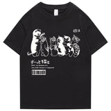 Glitchcore Design – Mens Oversized T Shirt Clothing Hip Hop Cat Shower Street Pr – Edgy Streetwear for All Genders