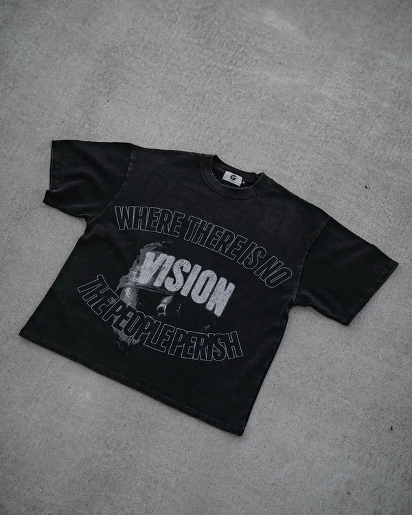 Glitchcore Vintage print – Harajuku Oversized T Shirt New Brother Fashion Pattern Lette