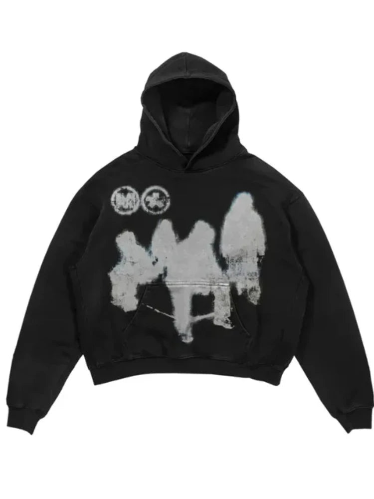 Y2K Womens Top Hoodies Sweatshirt Pullover Oversized Streetwear Vintag