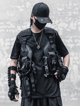 fashion hip hop sleeveless vest men cargo waistcoat with pockets military jacket new casual streetwear tactical sweatshirts n - variant style 438ad0 for streetwear fashion