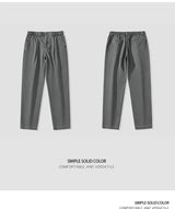 japanese casual pants mens spring autumn loose fashion solid color simple elastic waist sports pants man harem trousers unique default style 2277