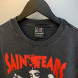 Skatercore Top – Saint T Shirt Men Woman 2024Ss High Quality Wash Black Skull – Urban Streetwear for Men & Women