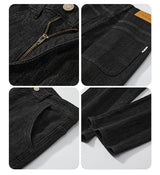 plus size 28 42 micro elastic jeans men classic fashion casual loose straight black denim jeans pant cityboy jeans long trousers denim street jeans