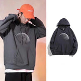 Goth Fashion Graphic Printed Hoodies Mens Autumn Hip Hop Fashion Oversized