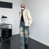 grunge street bomber, modern fit for men, oversized fit