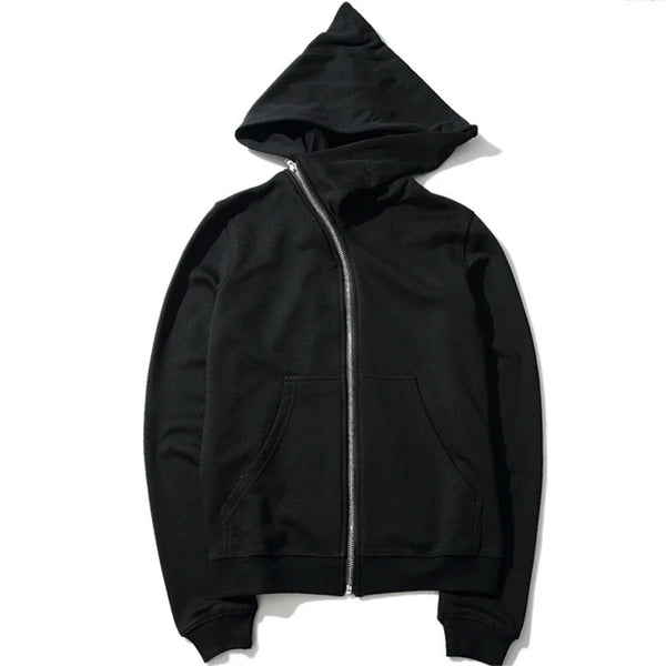 New Hoodies Men Zipper Cardigan Harajuku Black Sweatshirts Hip Hop Swa
