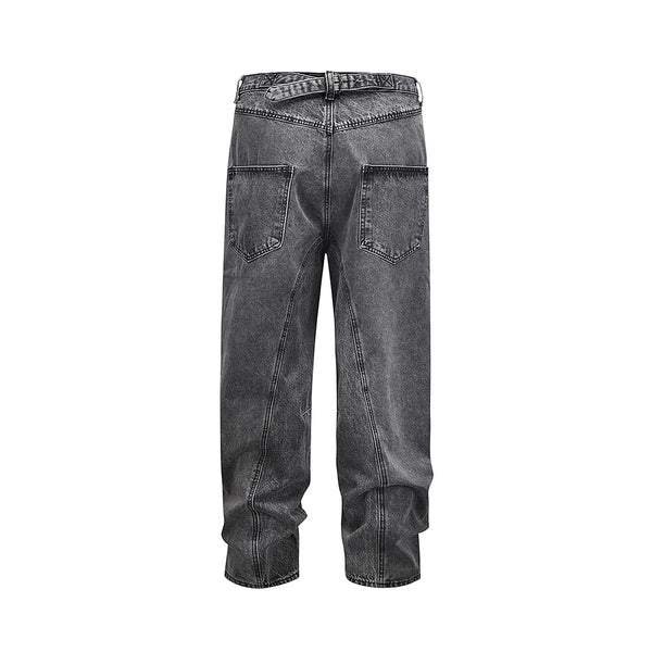 high street washed baggy casual jeans for men and women straight pockets denim pants oversized loose cargo trousers utility cargo pants