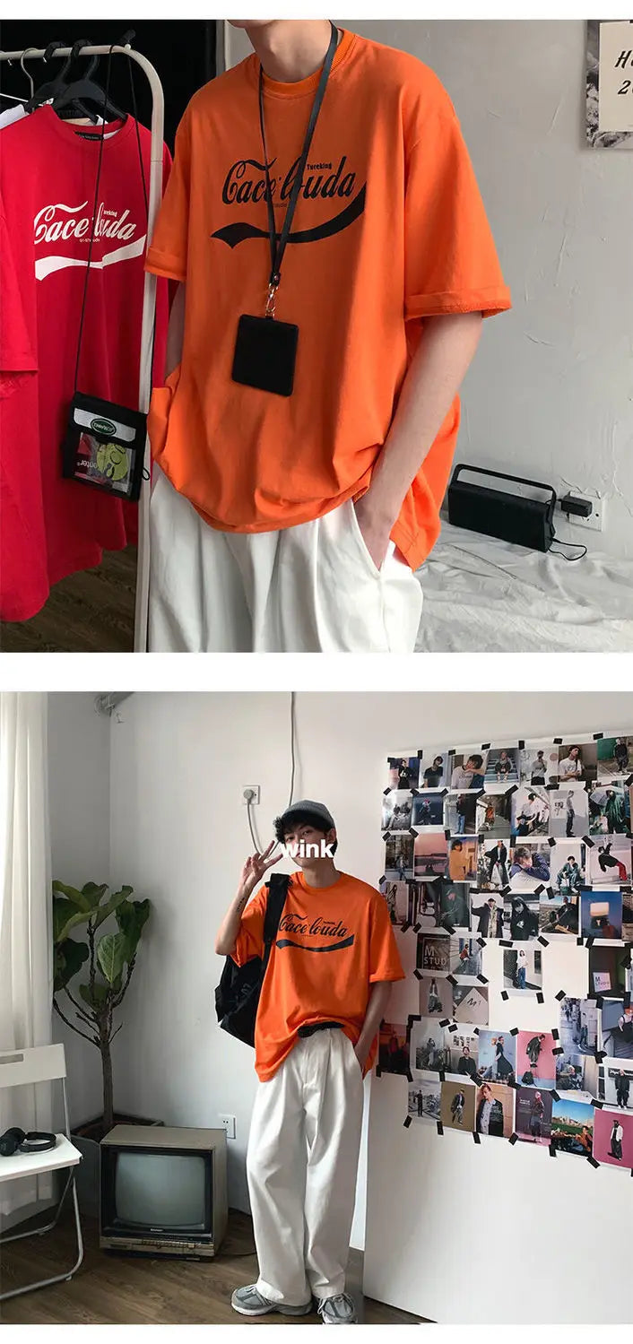 Vaporwave Tribal flame – Korean Summer Fashion Brand Printed Short Sleeved T Shirt Me