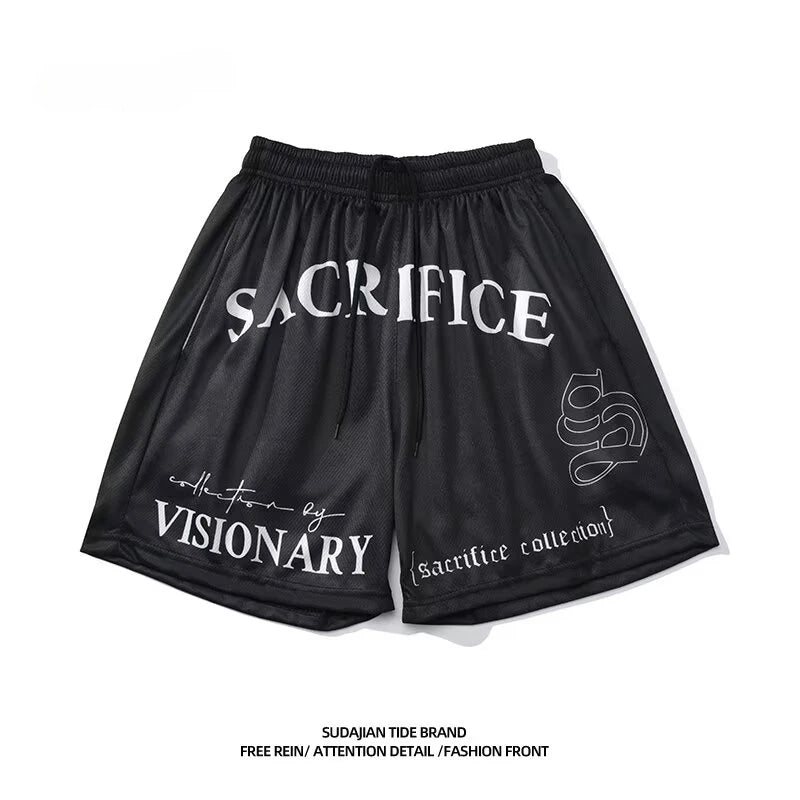 2024 mens basketball shorts sports short pants summer mesh breathable sweatpants high street shorts quick drying gym shorts sporty tapered joggers