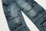 vintage multi pocket jeans mens harajuku cargo denim pants retro hip hop straight loose jean pants men clothing 1 unique cargo style 480