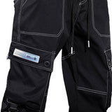 mens side pocket cargo pants casual elastic waist trousers streetwear hip hop loose fit ankle drawstring sweatpants joggers unique joggers style 2047