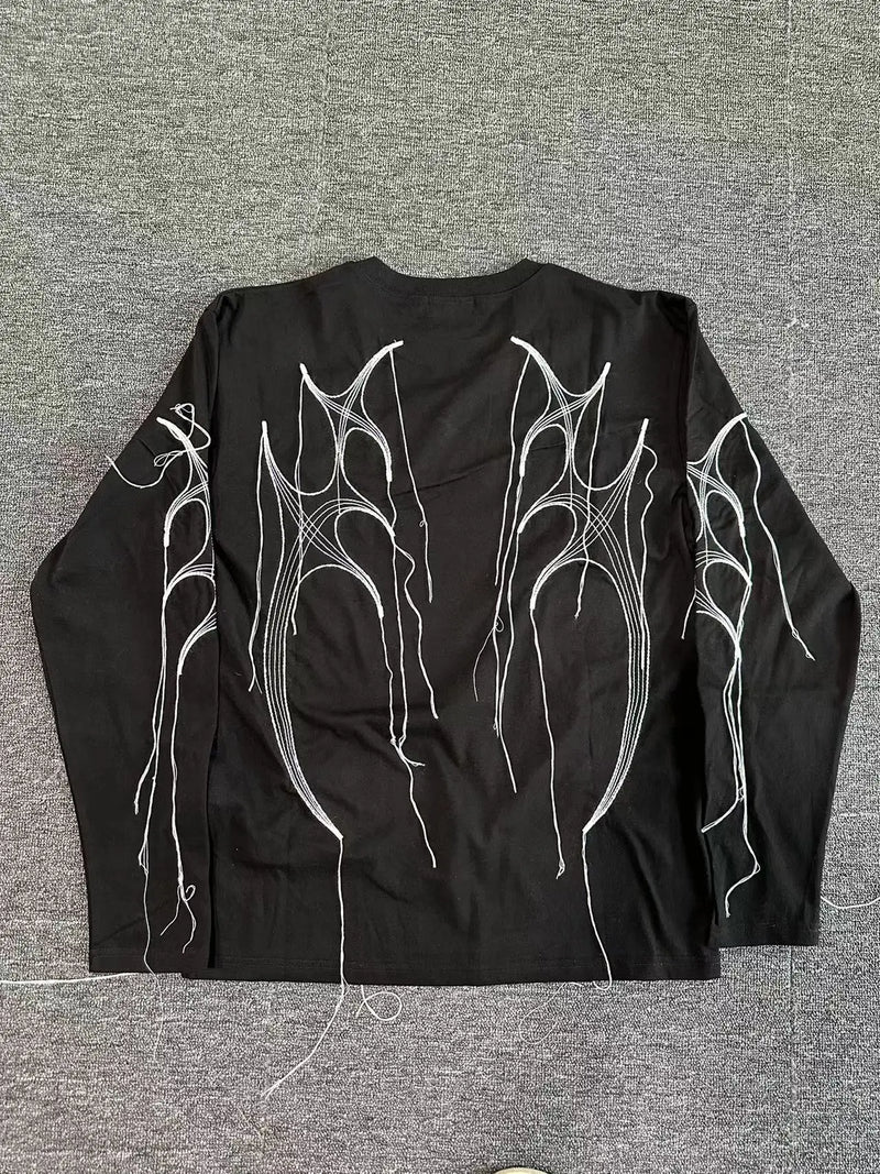 Vaporwave Fashion – New Arrival 2024 Men Thug Club Tassels T Shirts T Shirt – Edgy Streetwear for All Genders