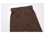 hip hop loose fit elastic waist pants fashion streetwear pants men casual loose bottom zipper drewstring sportwear pants joggers unique joggers style 2156