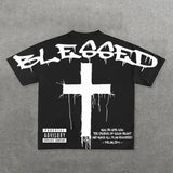 Sadcore Graphic tee – Y2K American Street Summer Fashion Short Sleeved Shirt Men Y