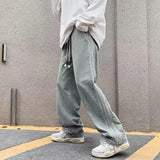 men jeans straight leg jeans boys american fashion wash old side stripes wide leg pants autumn vintage overalls urban skinny jeans