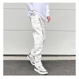 high street white knee pleated vertical stripe elastic fit skinny jeans male casual small leg jeans pants slim mens clothing unique jeans style 3665