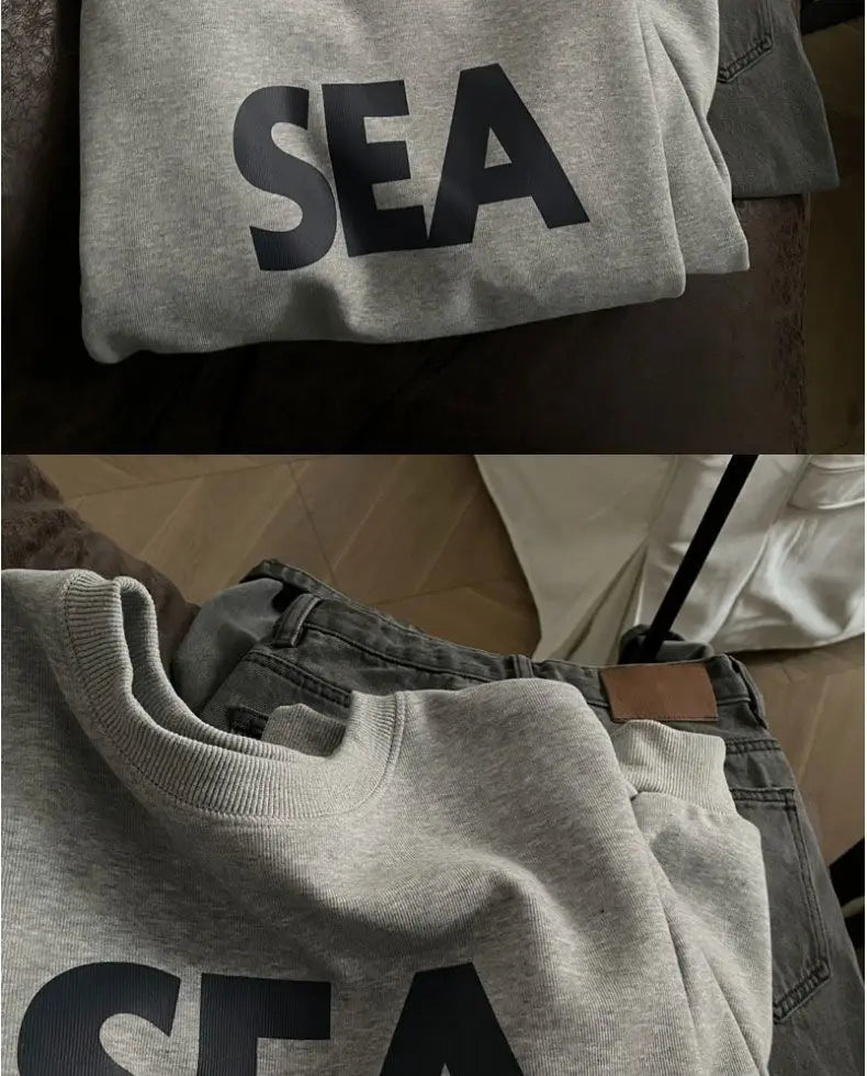 Trendy Korean Y2K Sweatshirts Men Women Hip Hop Autumn and Winter Plus Velvet Ins Trendy American Retro Style Jackets and Tops