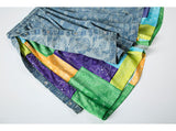 hip hop loose shorts elastic waist pants fashion patchwork half pant mens summer casual drewstring streetwear sportswear jogger unique joggers style 3442