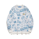 rainbowtouches harajuku graffiti plush knitted sweater mens oversized jumper pullover thick sweater grandpa ugly sweater - 2025 streetwear drop, urban fashion pullover, bold artwork streetwear hoodie
