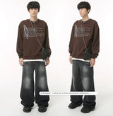 streetwear vintage y2k men s jeans black baggy trousers new wide leg denim pants hip hop harajuku distressed straight pants unique jeans style 762