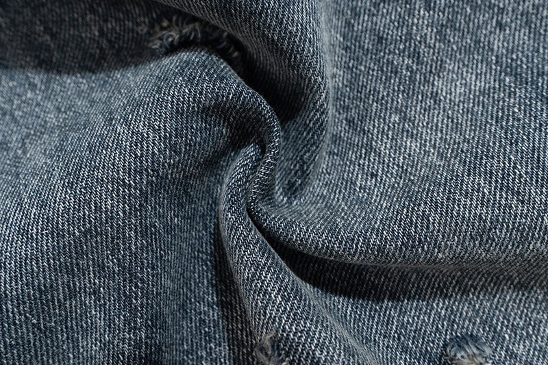 men blue ripped baggy jeans dirty printed distressed loose denim pants male luxury designer fashion jeans trousers unique jeans style 1368
