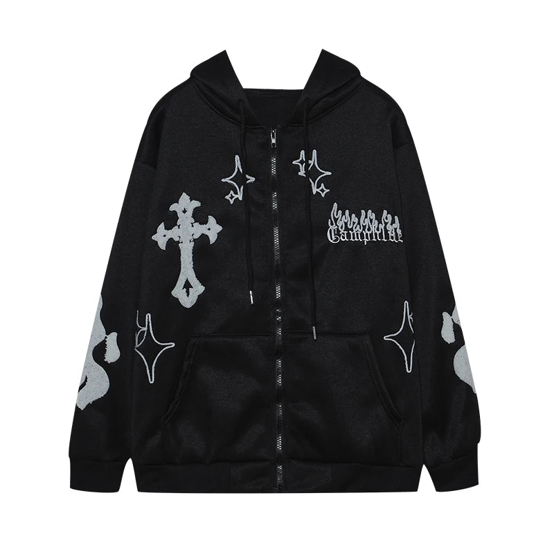 techwear flame hoodie for men, oversized streetwear fit with bold knit design, mens fashion layer for modern streetwear colle