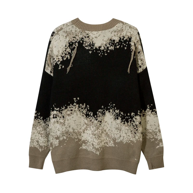 fire graphic sweater, 2025 fashion trend, cozy fashion fit, stylish street outfit, modern aesthetic appeal