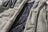 Street Lamb Wool Jacket Mens 2024 Winter Stand Collar Letter Patchwork College Parkas Fleece Warm New Thickening Couple Coats