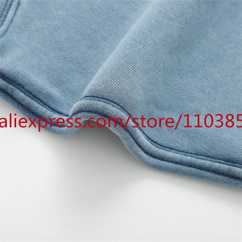 2024 New Vintage Letter Printed Mens Hooded Sweatshirt Long Sleeved Cl