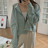Autumn And Winter New Korean Style Ins Casual Sports Style Striped Hoo