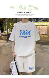 Harajuku Vintage print – Summer Men Tracksuit Korean Cartoon Streetwear Cool Bear Pri