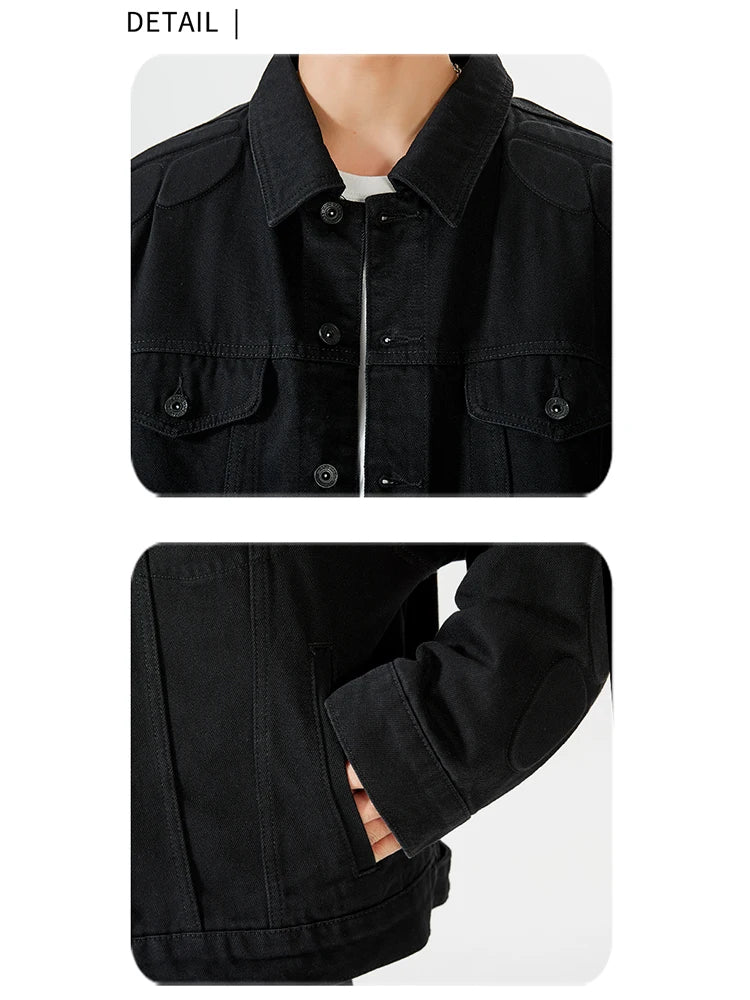 casual layering jacket featuring 2024 spring autumn new oversized armor padded jean coat for men turtle shell ripped denim jacket for men super size clothes design – premium quality jacket for men