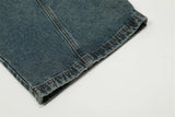 Men Women American Streetwear Vintage Washed Denim Loose Casual Wide Leg Baggy Jeans Couple Harem Jeans Trousers