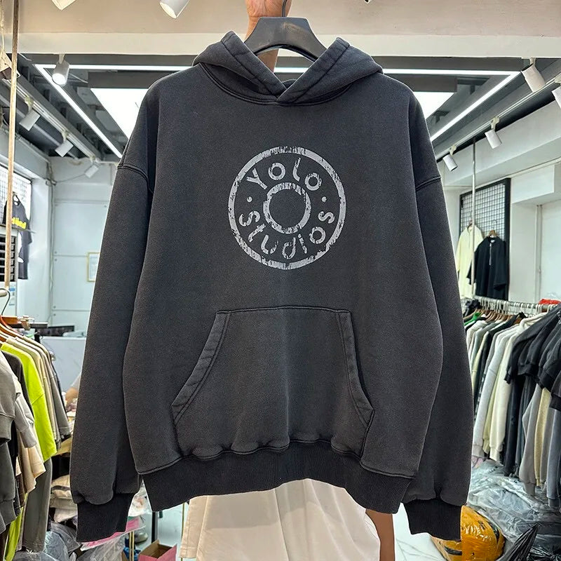 Underground skater hoodie with rebellious bold prints
