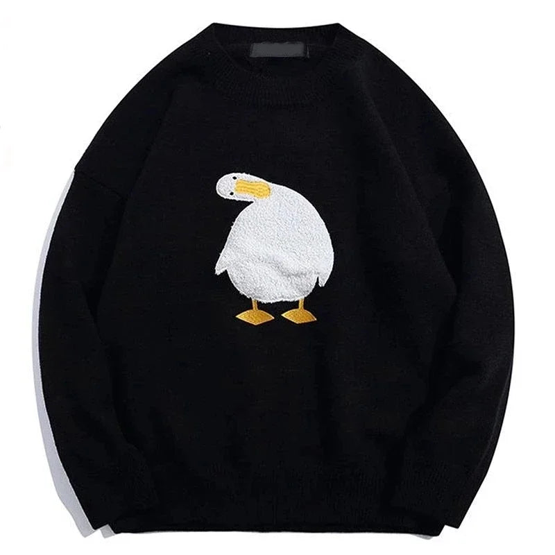 varsity flame pullover for men with bold graphic knit design, perfect for 2025 fashion, street fashion menswear trend for sea