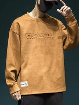 Autumn Letter Foam Printed Crewneck Sweatshirts For Men Oversized Pullovers Hoodies 2025 New Y2K Streetwear Sudaderas Aesthetic